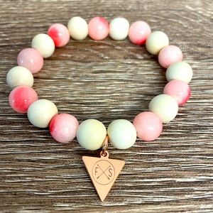 COPY - Fire + Soul Original Hand Made Agate and Polished Wood Bracelet